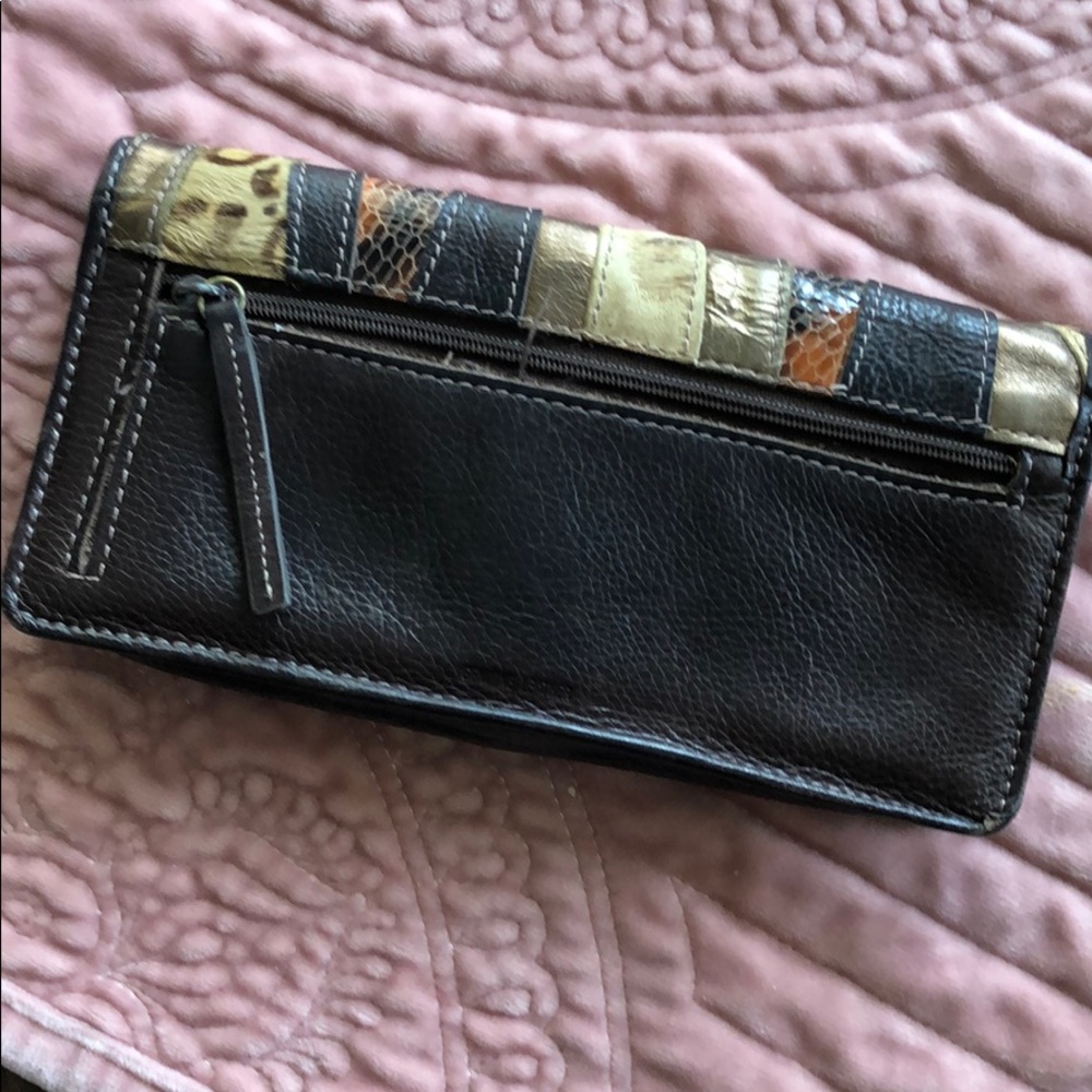 Genuine Leather Wallet Patchwork Style - image 2